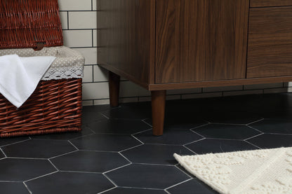 36 inch bathroom vanity in Walnut with backsplash
