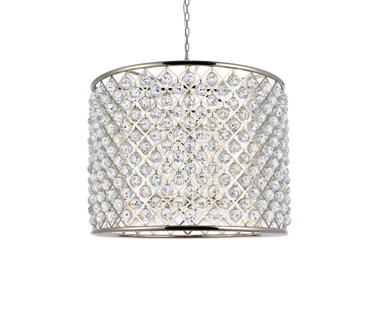 Madison 12 light polished nickel Chandelier Clear Royal Cut Crystal