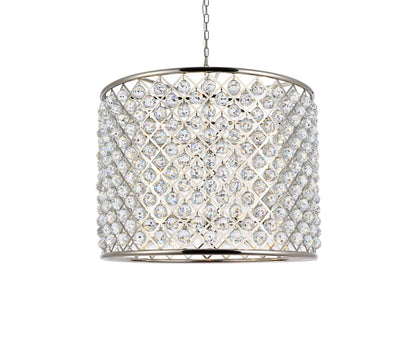 Madison 12 light polished nickel Chandelier Clear Royal Cut Crystal
