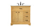 36 inch Single bathroom vanity in natural wood