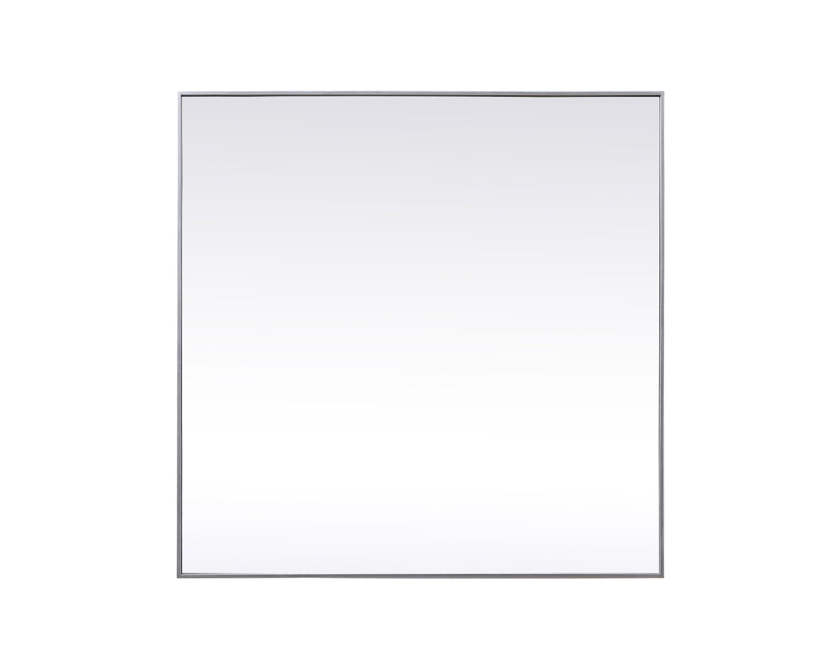 Metal Frame Square Mirror 48 inch in Silver