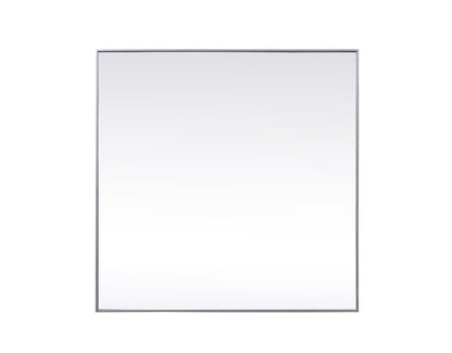 Metal Frame Square Mirror 48 inch in Silver