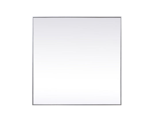 Metal Frame Square Mirror 48 inch in Silver