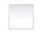 Metal Frame Square Mirror 48 inch in Silver