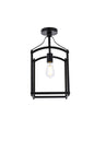 Janet 1 light flush mount in black