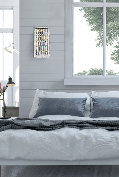 Maxime 4 light Chrome Wall Sconce Clear Royal Cut Crystal