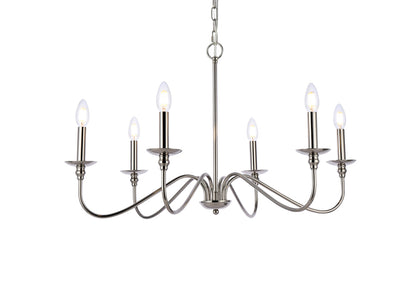 Rohan 30 inch chandelier in polished nickel