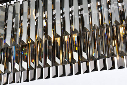 Sydney 12 light Matte Black Chandelier Silver Shade (Grey) Royal Cut Crystal