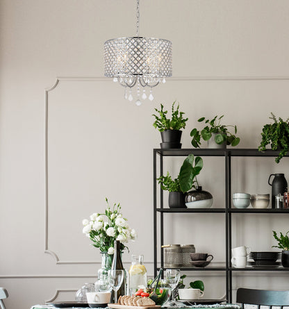 Elise 17 inch pendant in chrome