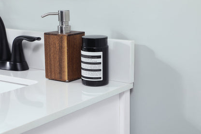 30 inch Single bathroom vanity in white with backsplash