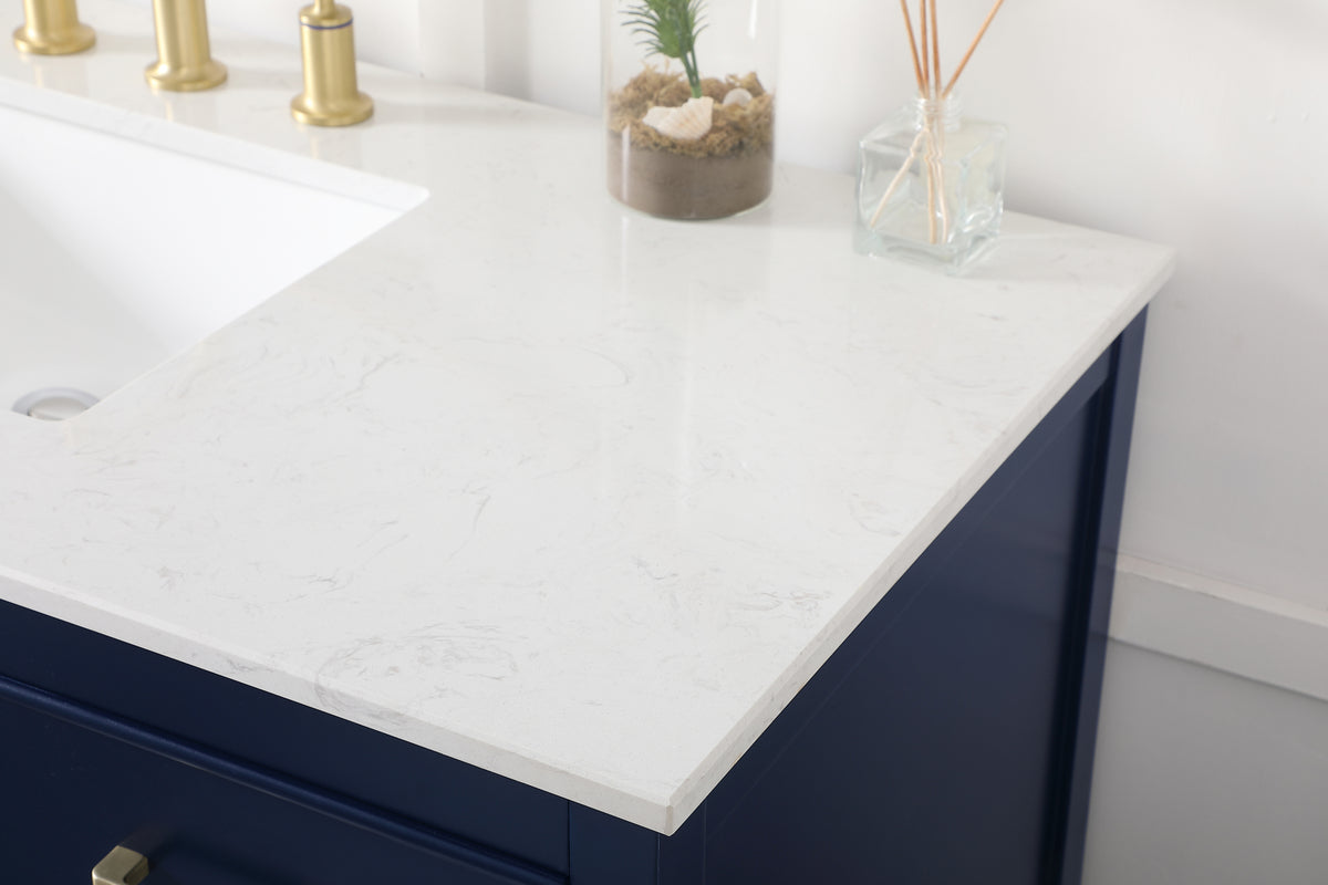 48 inch Single bathroom vanity in blue