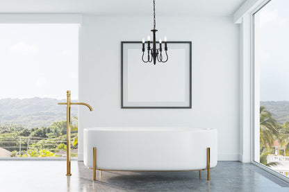 Flynx 4 lights pendant in black