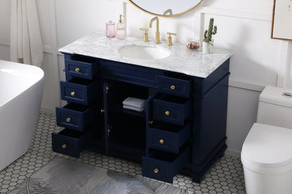 48 inch Single Bathroom Vanity set in Blue