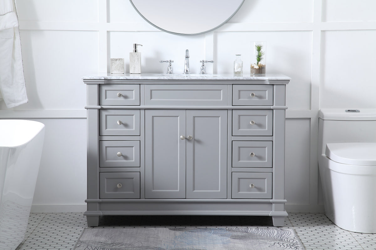 48 inch Single Bathroom Vanity set in Grey