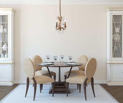 Rosalia 3 light French Gold Pendant Clear Royal Cut Crystal