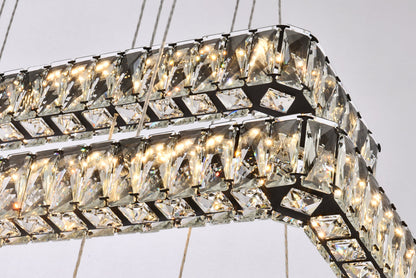Monroe 42 inch LED triple rectangle pendant in black