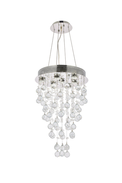 Galaxy 7 light Chrome Pendant Clear Royal Cut Crystal