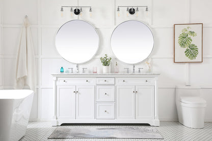 72 inch double bathroom vanity in White