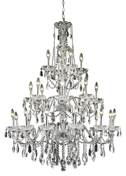 St. Francis 24 light Chrome Chandelier Clear Royal Cut Crystal