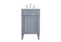21 inch Single bathroom vanity in grey