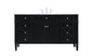 60 inch Single bathroom vanity in black