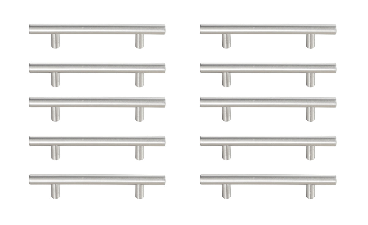 Quinn 4" Center to Center Brushed Nickel Bar Pull Multipack (set of 10)