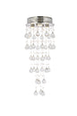 Galaxy 3 light Chrome Flush Mount Clear Royal Cut Crystal