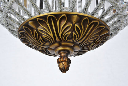 Olivia 1 light French Gold Pendant Clear Royal Cut Crystal