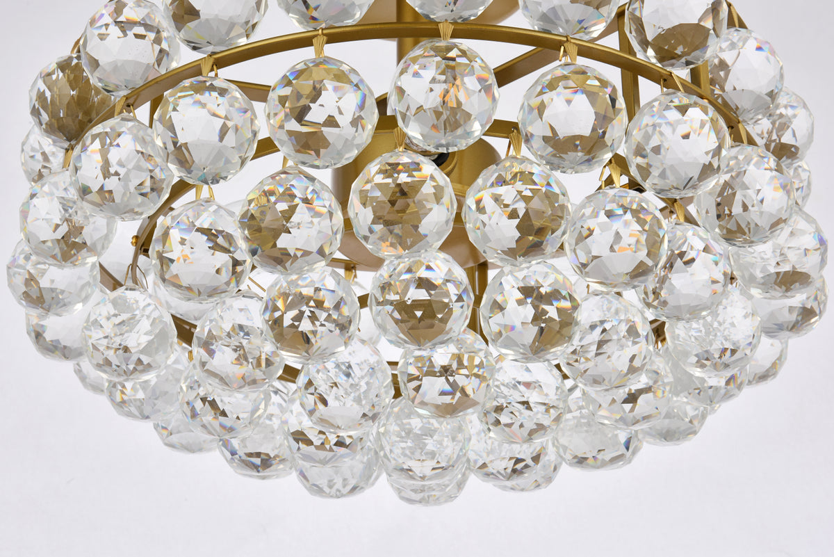 Savannah 14 inch flush mount in brass