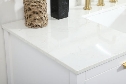 48 inch Single bathroom vanity in white