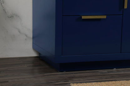 48 inch Single bathroom vanity in blue with backsplash