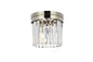 Sydney 3 light polished nickel Flush Mount Clear Royal Cut Crystal