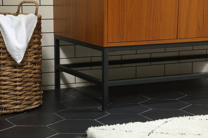 42 inch Single bathroom vanity in teak