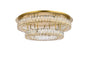 Monroe 30 inch LED double flush mount in gold
