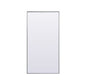 Metal Frame Rectangle Full Length Mirror 30x60 Inch in Silver