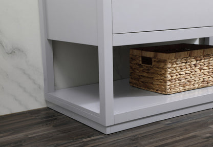 48 inch Single bathroom vanity in grey with backsplash