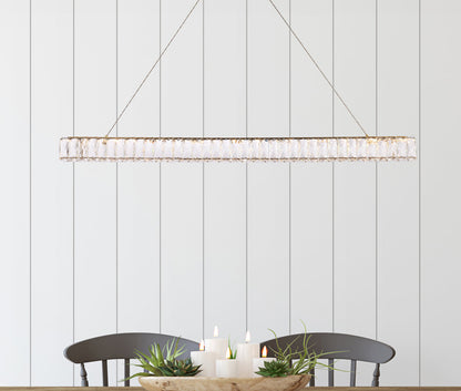 Monroe 47 inch LED linear pendant in gold