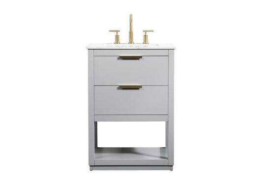 24 inch Single bathroom vanity in grey