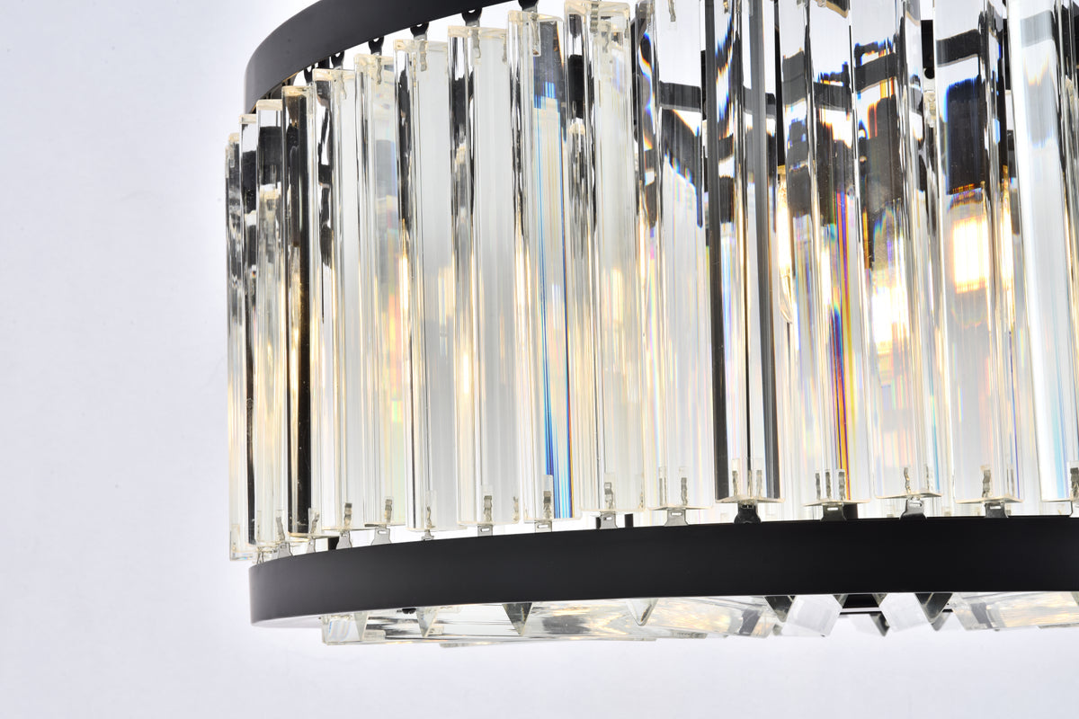 Chelsea 8 light Matte Black Chandelier Clear Royal Cut Crystal