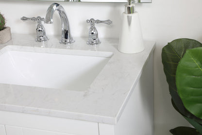 24 inch Single Bathroom Vanity in White