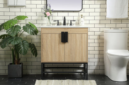 30 inch Single bathroom vanity in mango wood