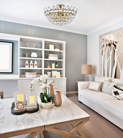 Emilia 20 inch flush mount in brass