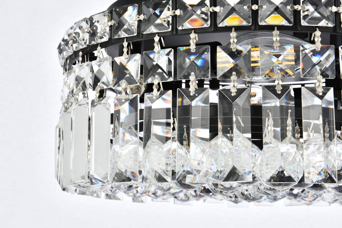 Maxime 12 inch black flush mount