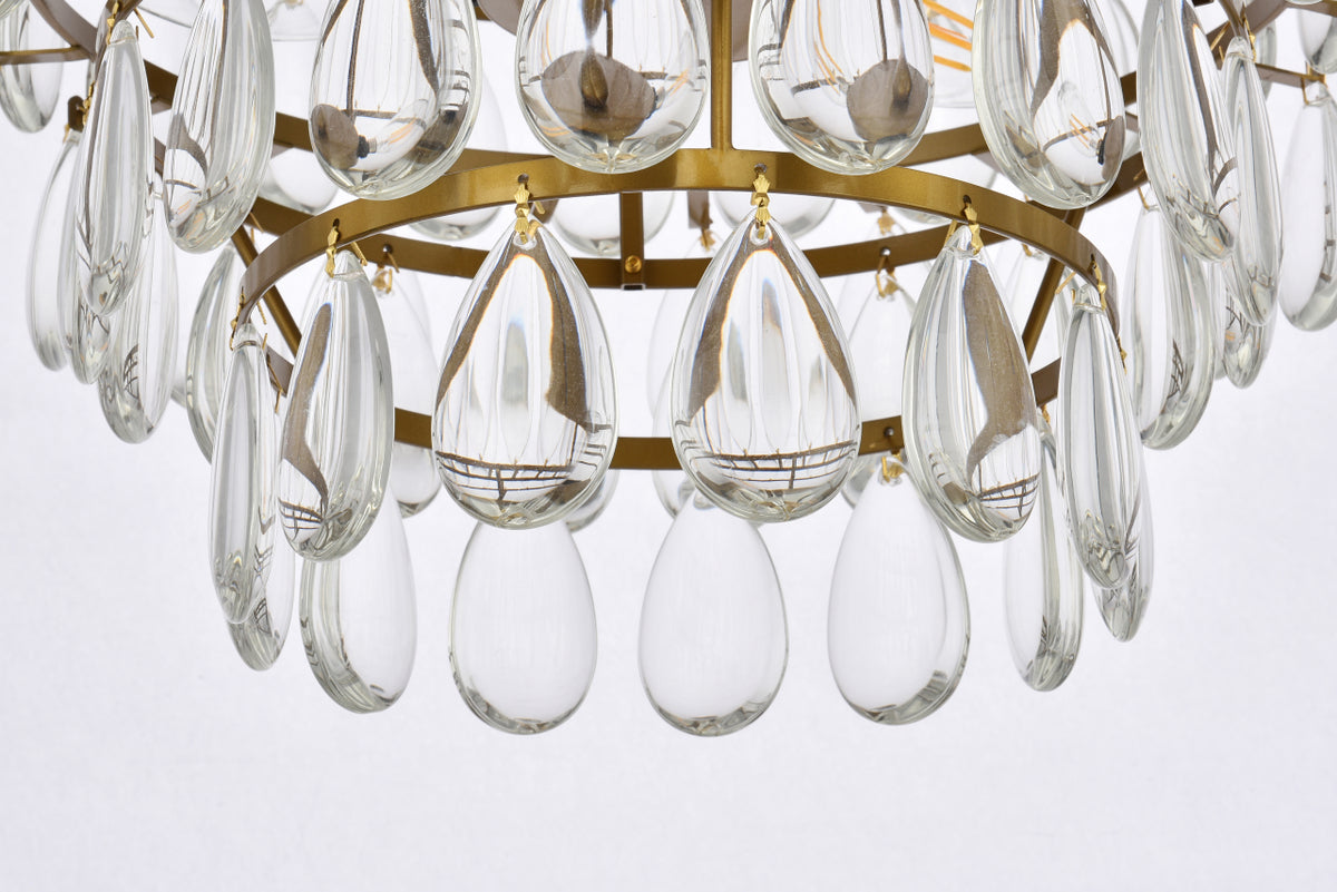 Mila 14 inch flush mount in brass