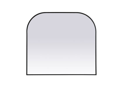Metal Frame Arch Mirror 42x38 Inch in Black