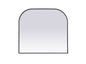 Metal Frame Arch Mirror 42x38 Inch in Black