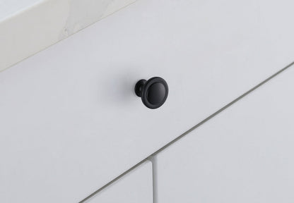 Logyn 1.3" Diameter Matte Black Mushroom Knob Multipack (Set of 10)
