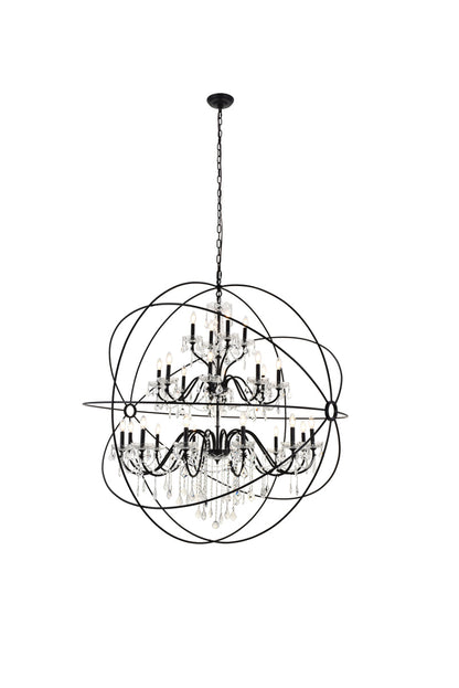 Cordelia 24 Light black Crystal Pendant