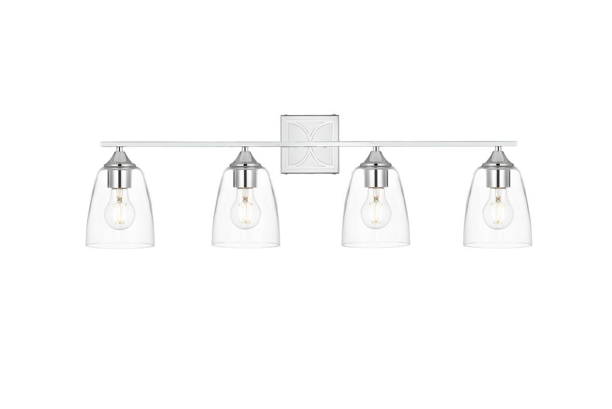 Harris 4 light Chrome and Clear Bath Sconce