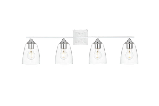 Harris 4 light Chrome and Clear Bath Sconce